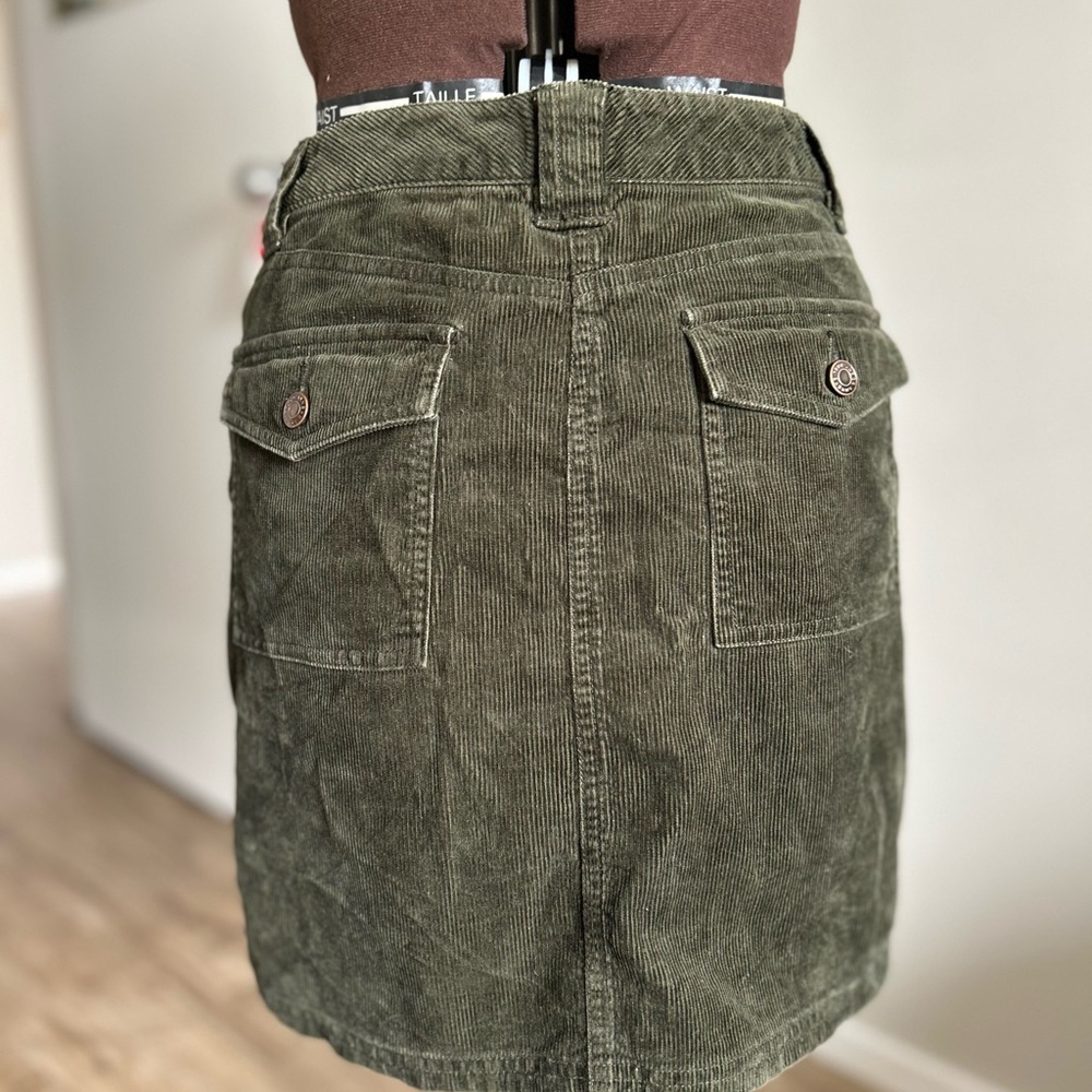 Corduroy Button-Front Mini Skirt - Picture 3 of 5